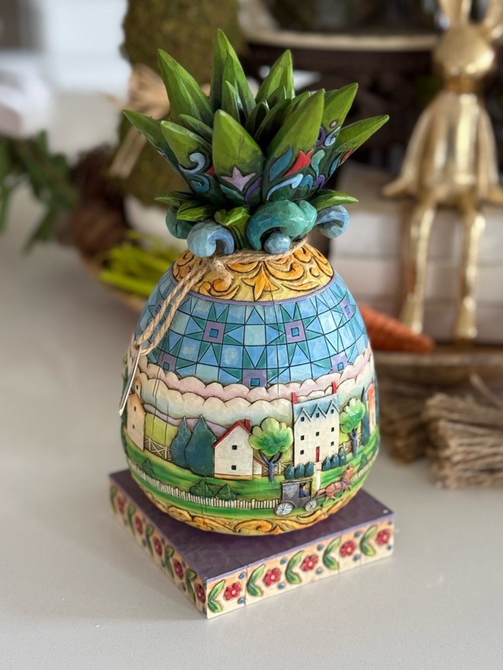 Jim Shore “Welcome All” Pineapple Figurine